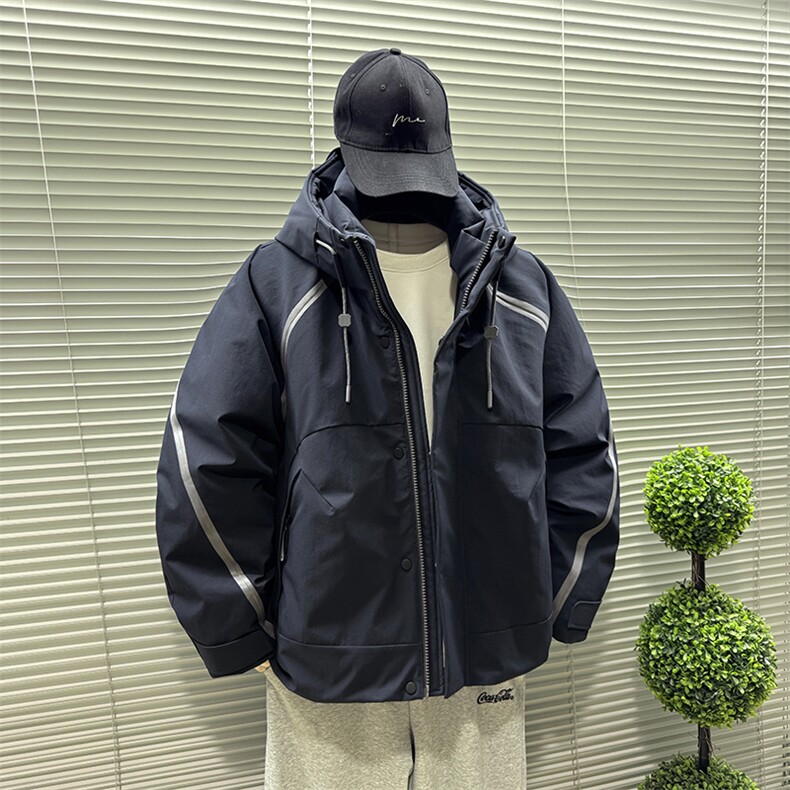 2025新标90白鸭绒工装机能加厚派克男连帽羽绒服外套333-P370,男装羽绒服,钱塘708(原3018)