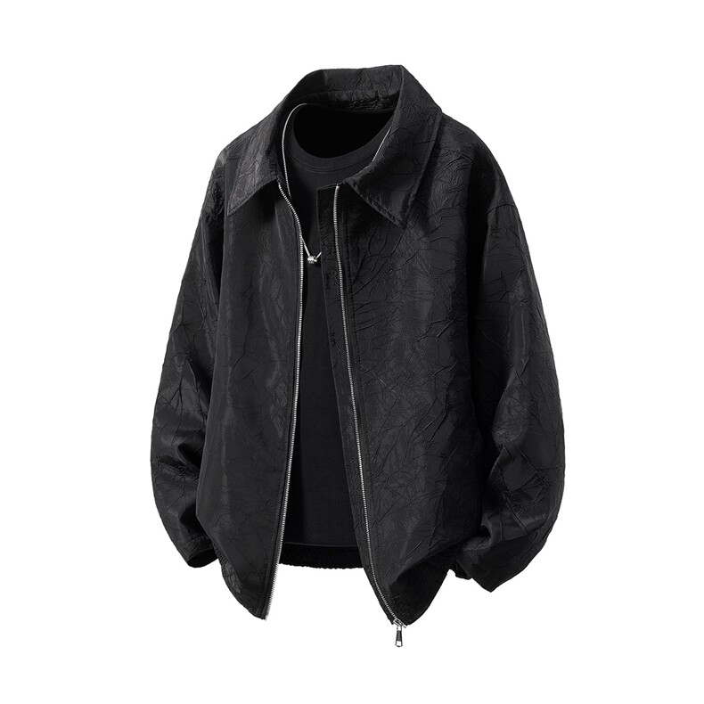 立体白底大码M-5XL情侣百搭夹克男：聚酯纤维JK8742P75控108,男装夹克,星座227-7