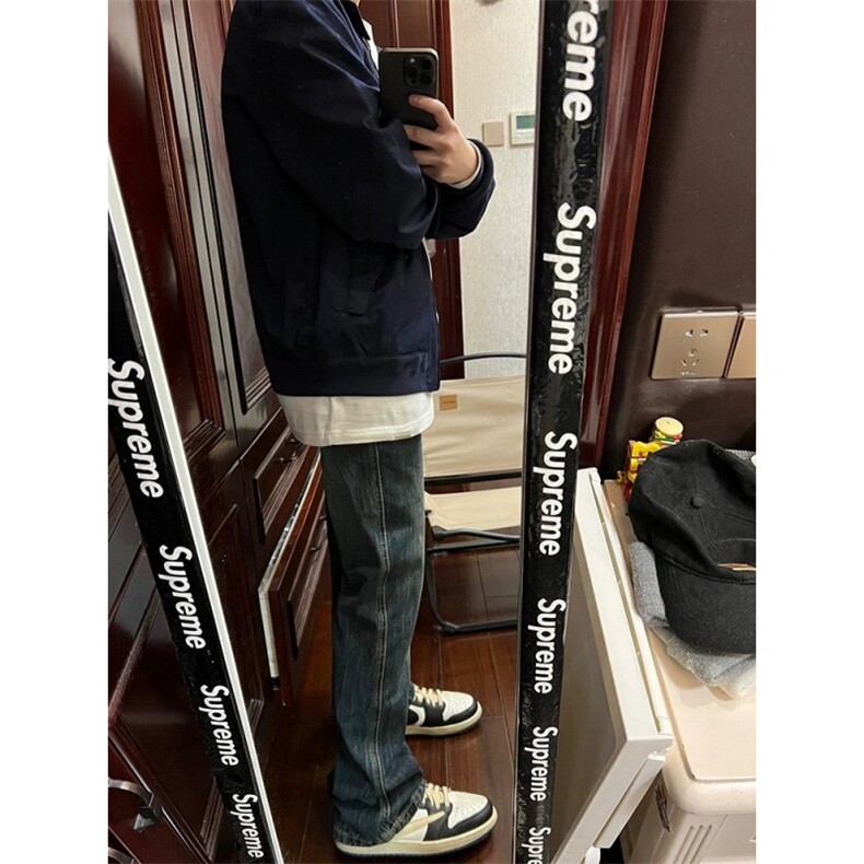706-1-JK105-P75秋季港风男士小熊夹克宽松工装情侣潮牌外套,男装夹克,星座706-1