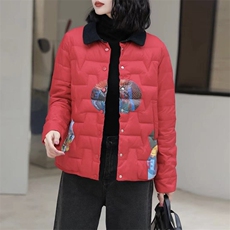 MY现货2024冬季新款时尚休闲舒适干练印花羽绒服，女装羽绒服，魅影