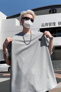 8XL-M 重磅！特大码T潮牌上衣男中性华夫格短袖T恤DX304P25控39图片