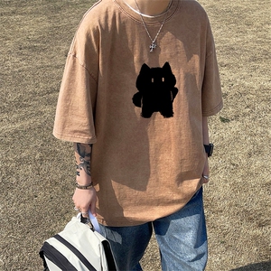 量大优 可供抖音视频 支持得物品质配合二开 美式水洗短袖t恤SX90图片