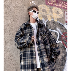 F138-P552024春季潮牌格子工装夹克男新款高级感千鸟格衣服外套，男装夹克，星座512-6