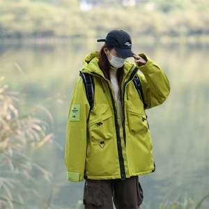 冬季户外冲锋衣高阶机能三防连帽登山服情侣工装棉衣2353R-P88图片