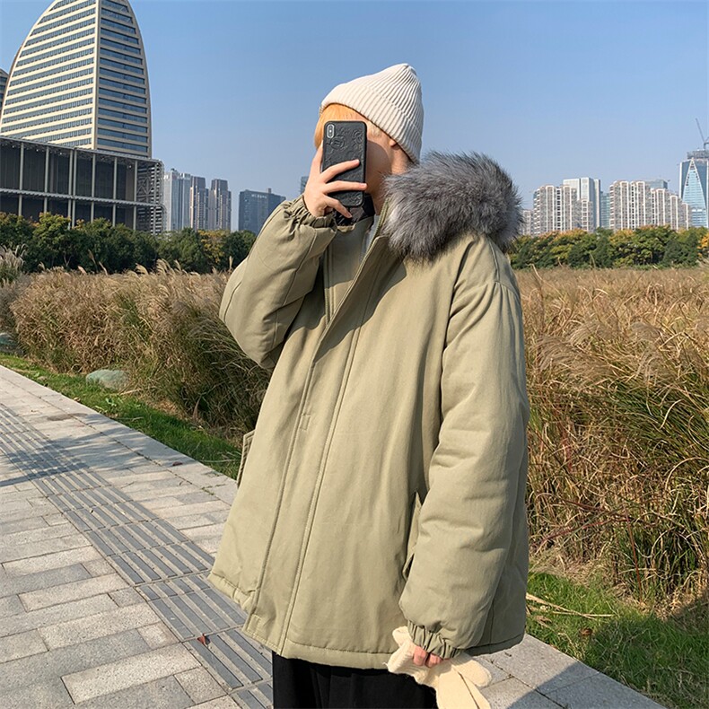 MM48141-P130冬季大毛领棉衣男士大码加厚棉袄男棉服,男装棉衣,电商A040