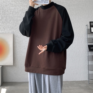 8XL-M280g重磅插肩半高领长袖t恤男打底德绒卫衣DR001特P27加绒37图片
