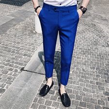 2021夏季英伦风小脚九分裤男式韩版休闲裤西装裤A470，男装休闲裤，电商A207