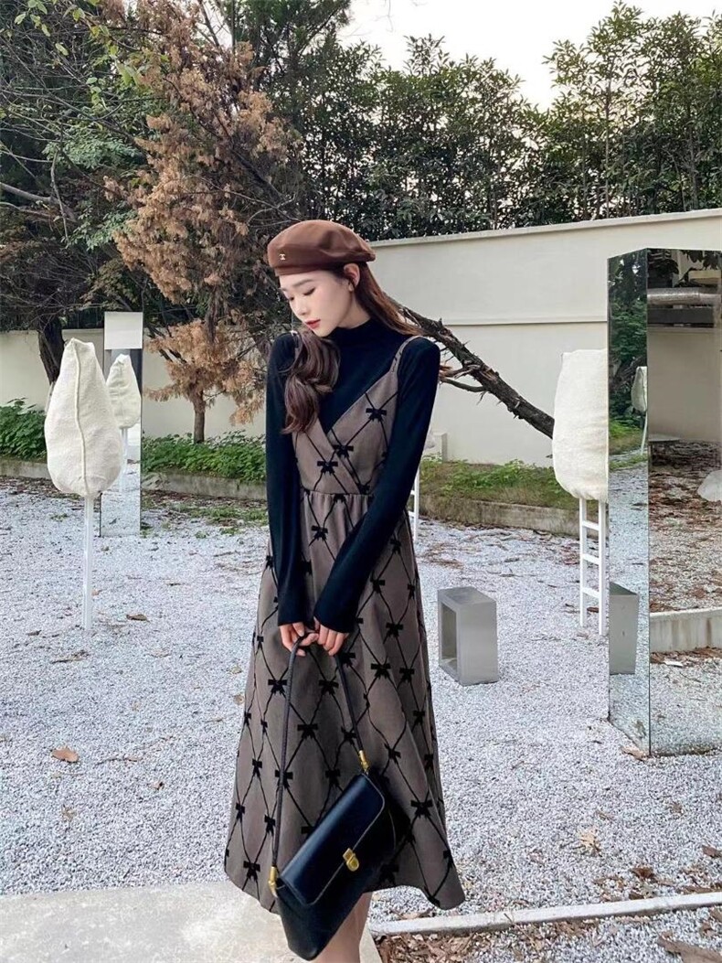 蝴蝶结植绒吊带裙，女装背心吊带，Balance Studio