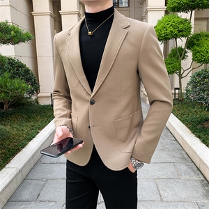 秋冬店主休闲夹克西装单西男士修身休闲西服 A236-XZ2301-P100图片