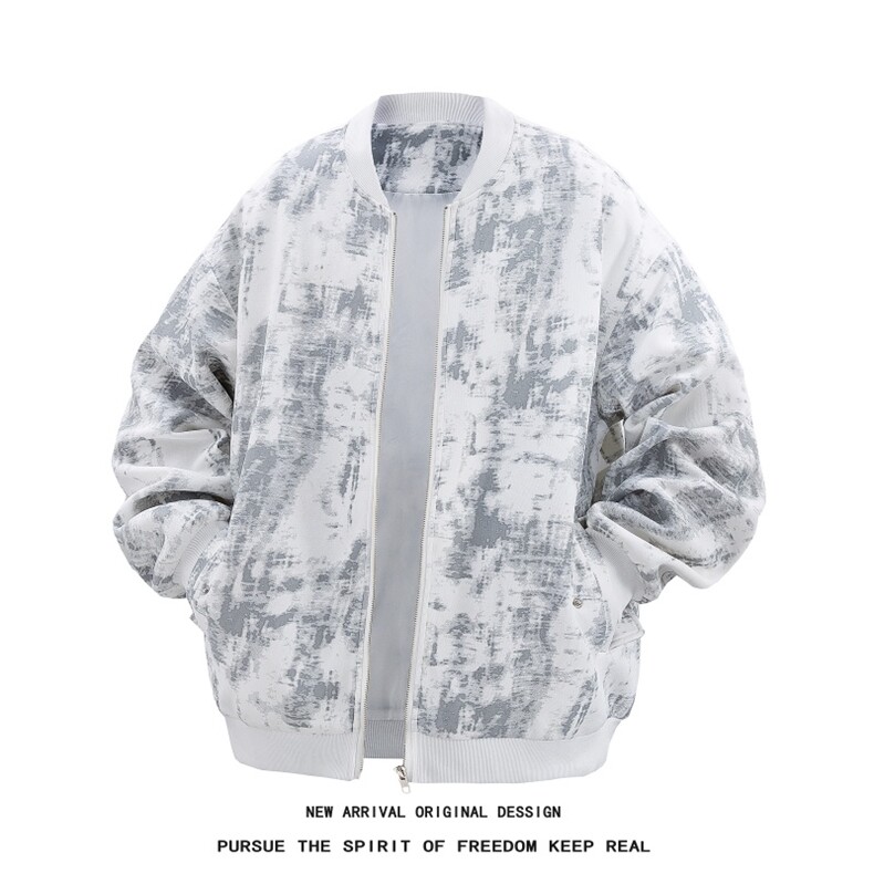 JK5063/P65秋装新款不起球不掉色卫衣男夹克棒球服宽松大码外套,男装夹克,电商A141