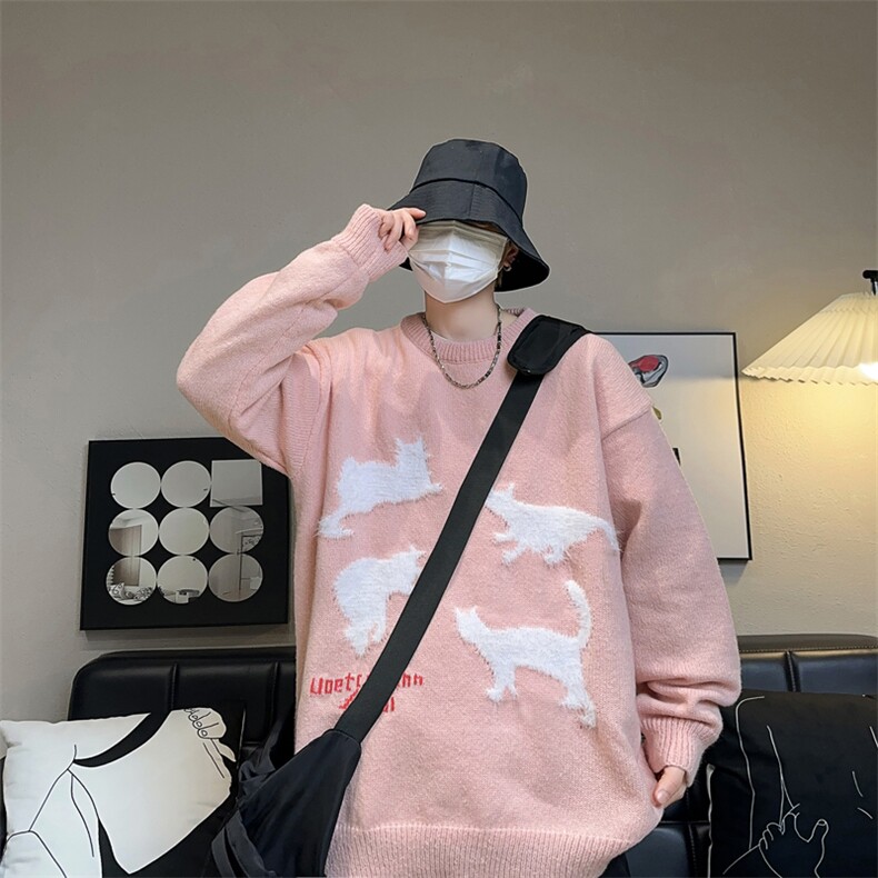 针织衫男韩版潮流高街帅气提花冬季2024新款ins毛衣外套MZ405-P51,男装针织衫/毛衣,星座412-3