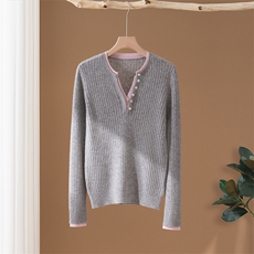 2025年秋季新款百搭女士长袖假两件羊绒衫,女装羊绒衫,澳冬特羊绒, 2025年秋季新款百搭女士长袖假两件羊绒衫,女装羊绒衫,澳冬特羊绒,