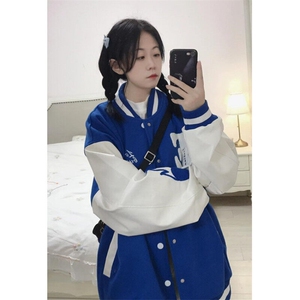 棒球服外套男女春秋新款韩版宽松百搭休闲情侣夹克 J613图片