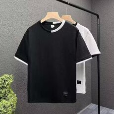 跨境夏季薄款短袖t恤男士运动休闲速干透气冰丝大码圆领半袖上衣，男装T恤，星座1013