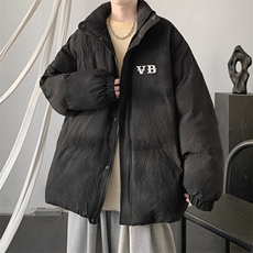 W8215P125控168泡泡格扎染韩面料宽松休闲棉衣棉服，男装棉衣，电商B205