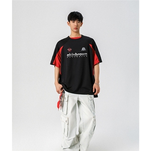 速干运动美式投篮街头印花球服大码M-5XL短袖T恤男DX78028P50控78图片
