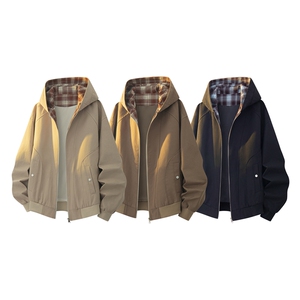 美式重磅高品质夹克假两件开衫外套SY8822特P75控158 大码4-8XL+5图片