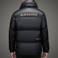 V2622情侣款黑金鹅绒高货男装羽绒服精品欧货品质P390，男装羽绒服，钱塘207-3
