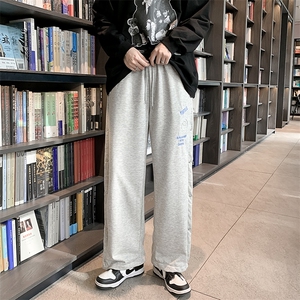 春季排扣感阔腿裤港风ins潮流宽松休闲裤子男百搭帅气NB740-p38图片