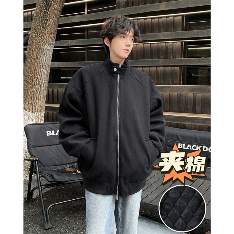 美式复古立领加棉夹克冬季潮牌加厚保暖夹克外套，男装夹克，星座410-6（原星座1304-1）