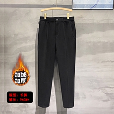 加绒长裤黑色