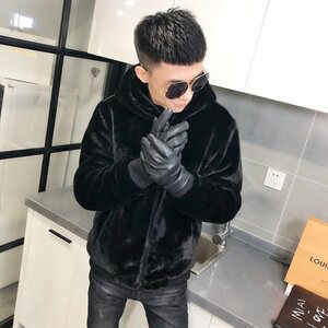 1刺绣仿皮草加绒棉服社会小伙加厚男棉衣保暖外套C301B-PC03图片