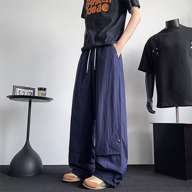 YC0383-P35美式复古工装裤男夏季新款潮牌速干裤宽松运动弯刀裤,男装工装外套,电商C233