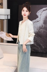 新中式休闲盘扣外套女2025春秋新款今年流行g风刺绣上衣夹克，女装短外套，天丽