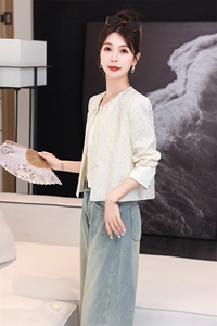 新中式休闲盘扣外套女2025春秋新款今年流行g风刺绣上衣夹克图片