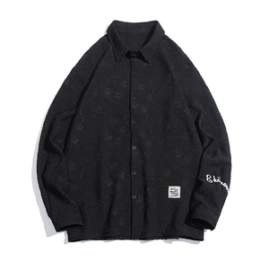 1白底花型衬衫男大码M-5XL情侣风衬衫男长袖CCS8734P45控59图片