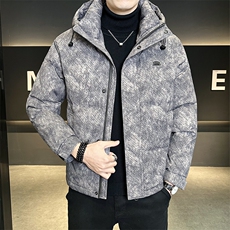 大货标50灰鸭绒男装羽绒服连帽C317-Y7865-P225控298，男装羽绒服，电商C317