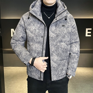 大货标50灰鸭绒男装羽绒服连帽C317-Y7865-P225控298图片