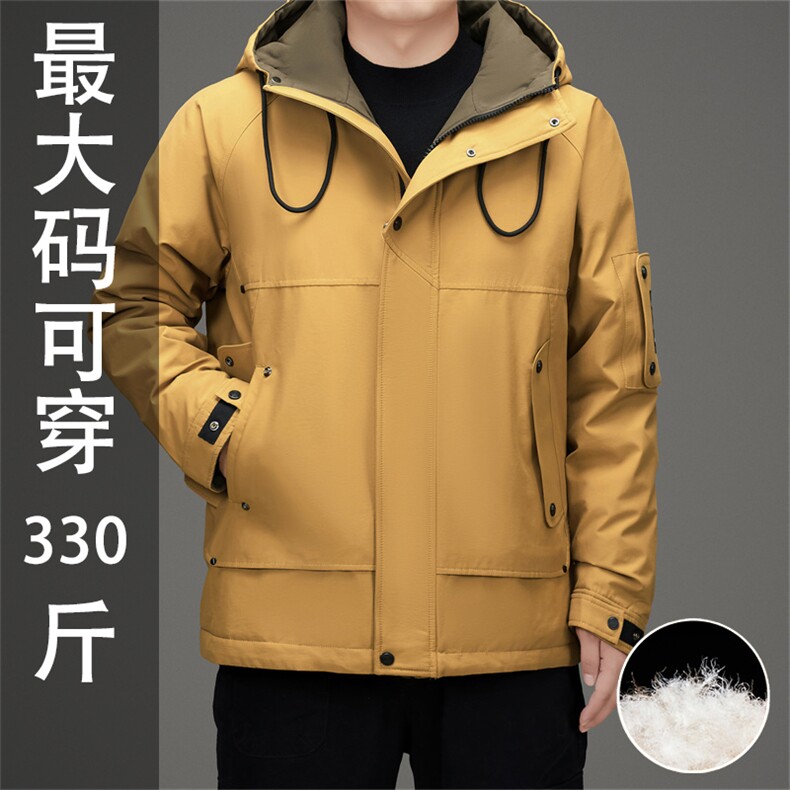 新标90绒加肥加大羽绒服外套男士特大号羽绒服大衣SH89556-P388图片