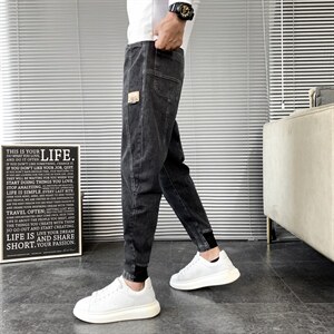 2025年秋季新品牛仔裤男士韩版修身束脚裤潮牌男士休闲裤长裤，男装牛仔裤，电商A327