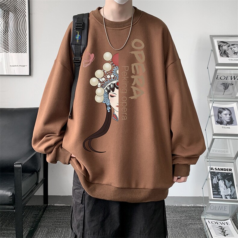 圆领卫衣男大码加厚加绒长袖t恤男S6161-P28加绒款-P33,男装卫衣,电商A040