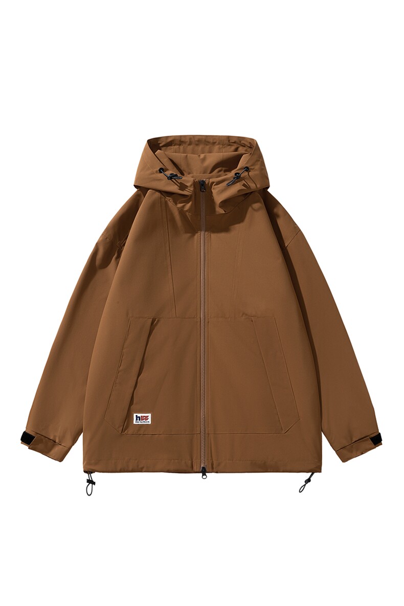 美式户外冲锋衣男外套纯色上衣服山系连帽简约工装户外冲锋衣夹克,男装夹克,电商A409-1