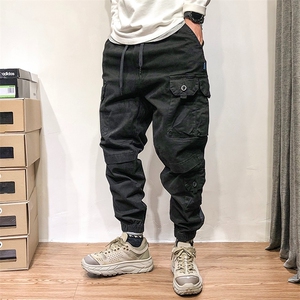 美式潮牌重磅水洗多口袋束脚工装裤男宽松大码休闲长裤MK679 P49图片
