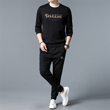 S3063-2钱塘2020-2春秋薄款时尚休闲帅气中青年男士长袖卫衣P137，男装休闲套装，钱塘207-2