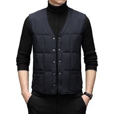 中年男士冬季马甲羽绒服爸爸冬装新款内穿坎肩背心加厚保暖外套，男装背心/马甲，电商B212（原钱塘6029）