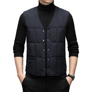 中年男士冬季马甲羽绒服爸爸冬装新款内穿坎肩背心加厚保暖外套图片