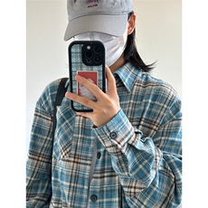 棉磨毛格子长袖休闲纯棉抖音高品质衬衫男CS024-P45，男装衬衫，星座301C-5