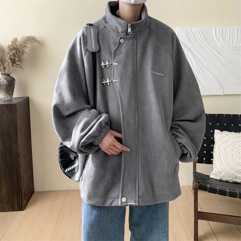 重磅！麂皮绒复合夹克飞机扣外套CP43-特P60控价：108,男装夹克,电商B371