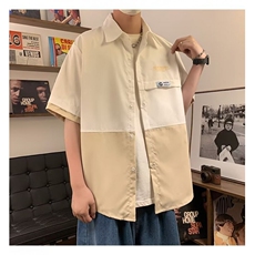 港风新款套装夏季学生衬衫男休闲帅气C3017，男装衬衫，星座1116A-1（原606A）
