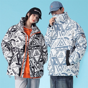冬新款保暖抗寒港风宽松羽绒服加厚外套情侣装图片