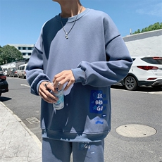 1秋季港风休闲流行大码M-5XL情侣青春套头卫衣套装7268P70控98，男装休闲套装，星座226-2