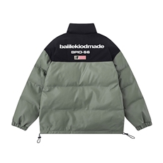 新款平铺拼色时尚字母印花保暖PU皮棉服A247-MY6405特批95控158，男装棉衣，电商A247-1