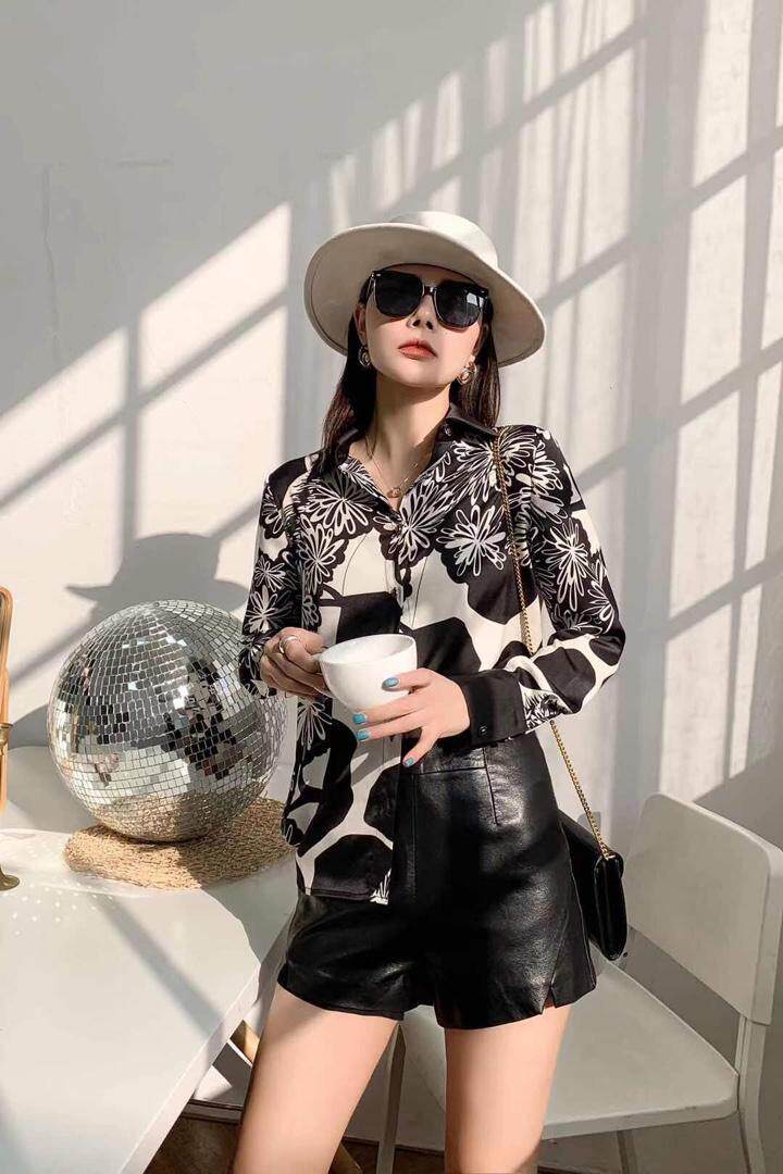 春季新款欧货时尚小衫，女装，青羽鹤