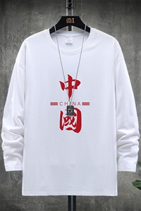 TX3198-P25 纯长袖t恤男大码圆领打底衫体恤 展架图片