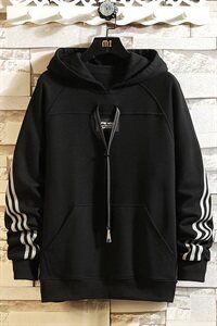 【】A003-HW3117-P55新款三条杠连帽卫衣男 凹凸墙图片