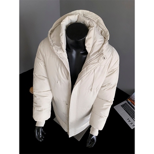 冬季连帽加厚棉服中长款棉袄纯色棉衣青年外套潮流A266-MY902-P95图片